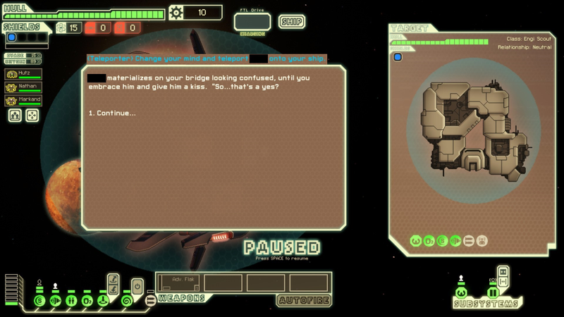 Illustration for article titled FTL: Faster Than Light Modded To Run A Marriage Proposal